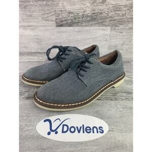 Tucker + Tate Boys Size 13.5 Lace-Up Oxford Shoes Blue Canvas Casual